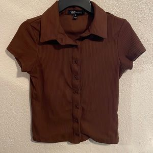 YMI Womens Brown Top